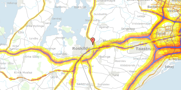 Trafikstøjkort på Jernstøberiet 3, 4000 Roskilde