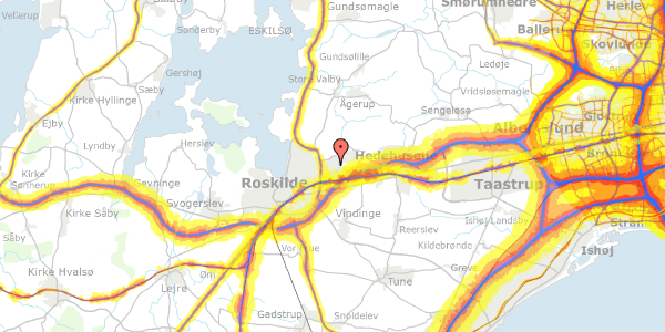 Trafikstøjkort på Joensuuvej 6, st. tv, 4000 Roskilde