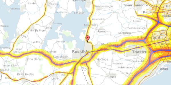 Trafikstøjkort på Kirsebærhaven 16, 4000 Roskilde