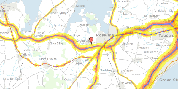 Trafikstøjkort på Klevekær 5, 4000 Roskilde