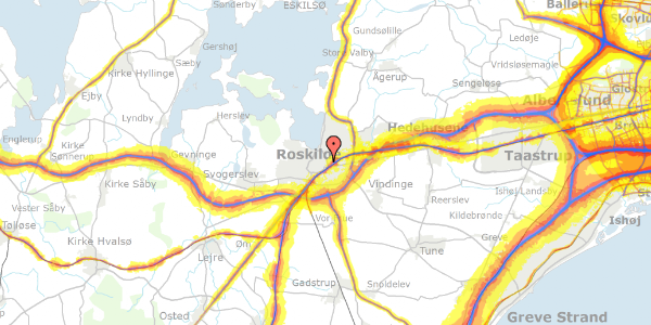 Trafikstøjkort på Klosterengen 5, 4000 Roskilde