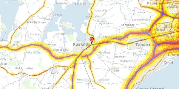 Trafikstøjkort på Klosterengen 44, 4000 Roskilde