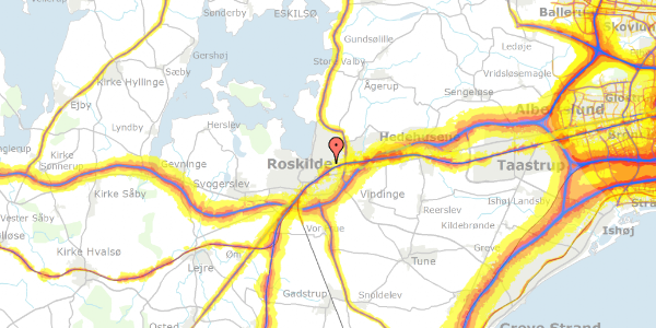 Trafikstøjkort på Klosterengen 71, st. , 4000 Roskilde