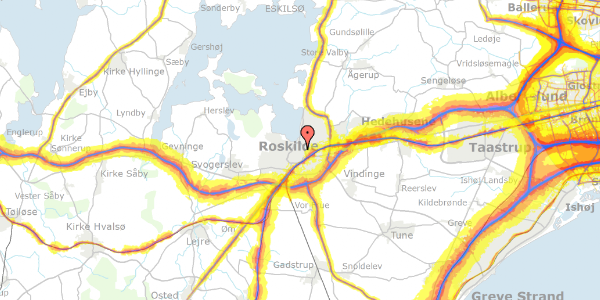 Trafikstøjkort på Klostervang 13, 4000 Roskilde