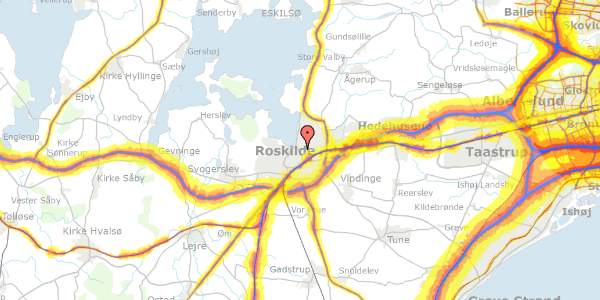 Trafikstøjkort på Kong Valdemars Vej 48, 4000 Roskilde