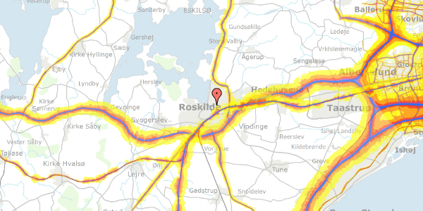 Trafikstøjkort på Kongebakken 7, st. th, 4000 Roskilde