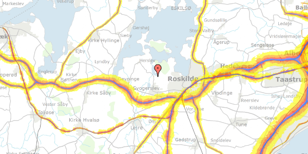 Trafikstøjkort på Kongemarken 4, 4000 Roskilde