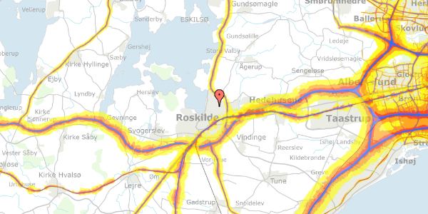 Trafikstøjkort på Krogsbøllevej 4, 4000 Roskilde