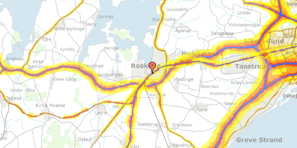 Trafikstøjkort på Lammegade 32, st. tv, 4000 Roskilde