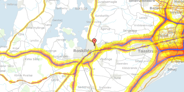 Trafikstøjkort på Langagervej 5A, 4000 Roskilde