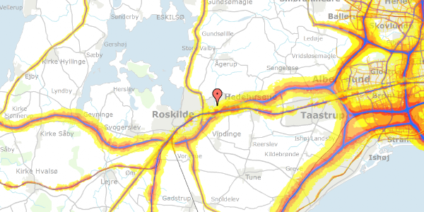 Trafikstøjkort på Linkøpingvej 106, 4000 Roskilde