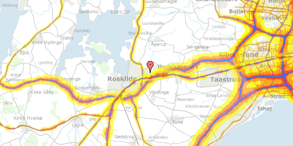 Trafikstøjkort på Linkøpingvej 155, 4000 Roskilde