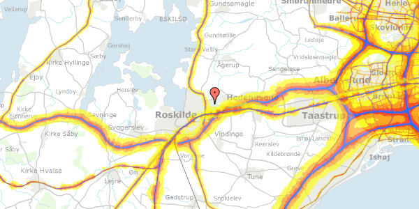 Trafikstøjkort på Linkøpingvej 247, 4000 Roskilde