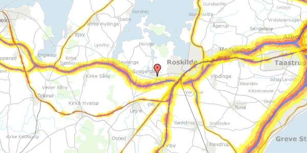 Trafikstøjkort på Lynghøjen 61, 4000 Roskilde