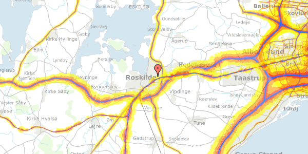 Trafikstøjkort på Lærkevej 9, 4000 Roskilde