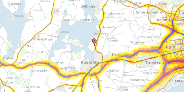 Trafikstøjkort på Maribovej 14, 4000 Roskilde