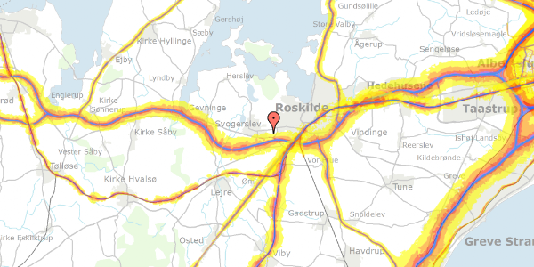 Trafikstøjkort på Marievej 24A, st. 2, 4000 Roskilde