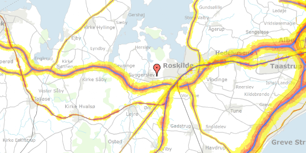 Trafikstøjkort på Munkeleddet 4, 4000 Roskilde