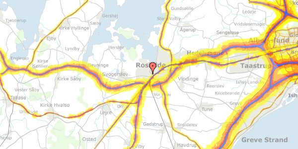 Trafikstøjkort på Møllehusvej 29, 1. 4, 4000 Roskilde