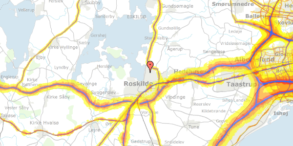 Trafikstøjkort på Norddalen 1, 4000 Roskilde