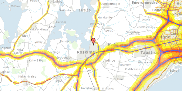 Trafikstøjkort på Norddalen 7, 4000 Roskilde