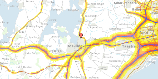 Trafikstøjkort på Nordhøjen 20, 4000 Roskilde