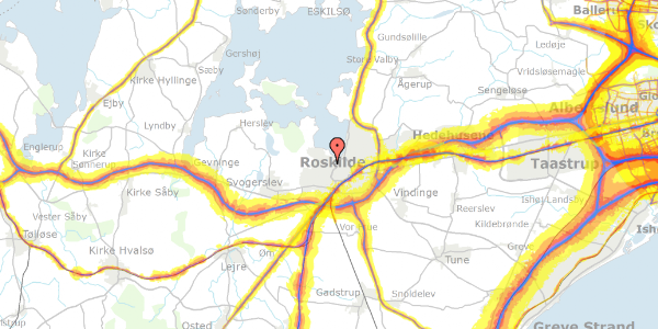 Trafikstøjkort på Nygade 8, 4000 Roskilde