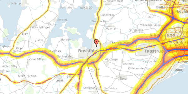 Trafikstøjkort på Nyvang 22, 4000 Roskilde