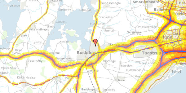 Trafikstøjkort på Odensevej 23, 4000 Roskilde