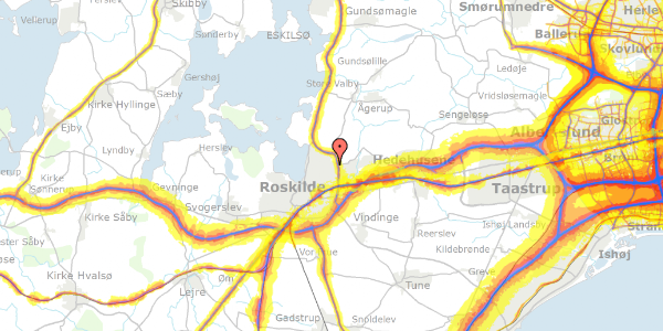 Trafikstøjkort på Rørholm 8, 4000 Roskilde