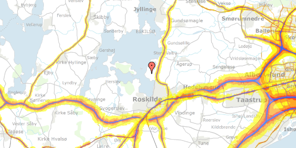 Trafikstøjkort på Sivholmvej 3, 4000 Roskilde