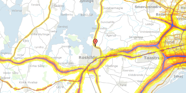 Trafikstøjkort på Skomagerkrogen 3A, 4000 Roskilde