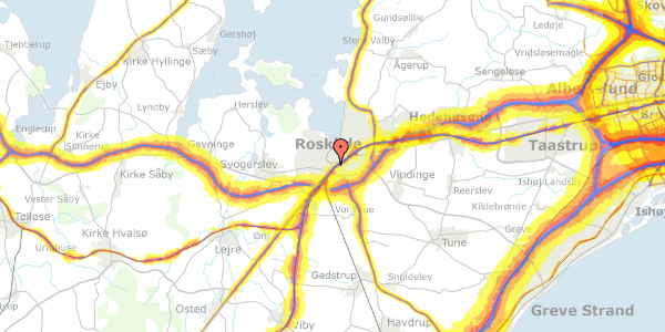 Trafikstøjkort på Skovbovængets Alle 5, st. , 4000 Roskilde