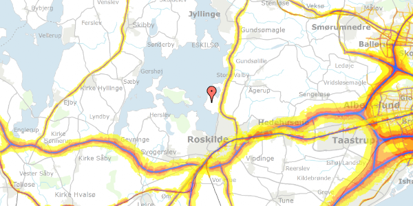 Trafikstøjkort på Skydebanevej 3, 4000 Roskilde