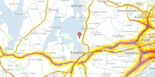 Trafikstøjkort på Skydebanevej 17, 4000 Roskilde