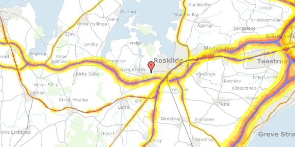 Trafikstøjkort på Sløjen 7, 4000 Roskilde