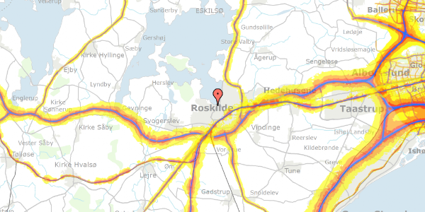 Trafikstøjkort på Smedegade 4, 4000 Roskilde