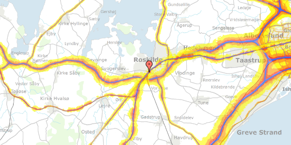 Trafikstøjkort på Smedegårdsparken 35, 4000 Roskilde