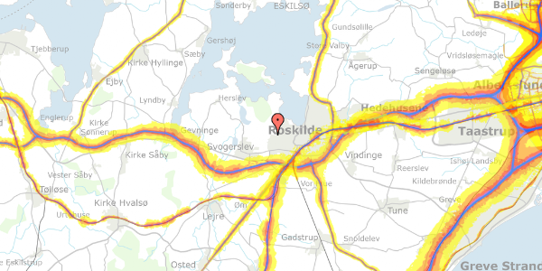 Trafikstøjkort på Sneglehøj 98, 4000 Roskilde