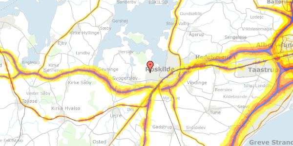 Trafikstøjkort på Sneglehøj 105, 4000 Roskilde