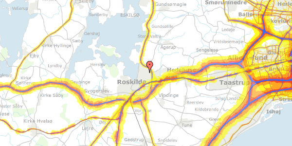 Trafikstøjkort på Himmelev Sognevej 103, 4000 Roskilde