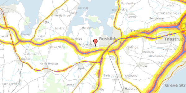 Trafikstøjkort på Stamvejen 24, 4000 Roskilde