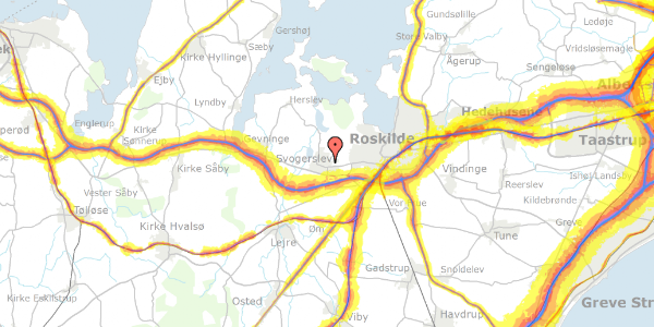 Trafikstøjkort på Stenleddet 15, 4000 Roskilde