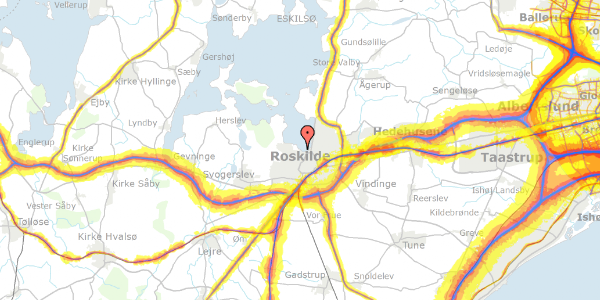 Trafikstøjkort på Strandgade 17, 4000 Roskilde