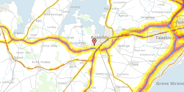 Trafikstøjkort på Syvskæppevej 4, 4000 Roskilde