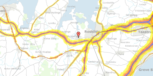 Trafikstøjkort på Søkrogen 10, 4000 Roskilde