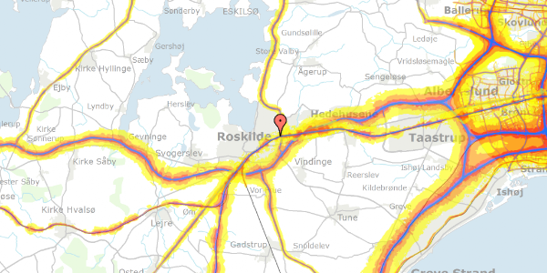 Trafikstøjkort på Ternehaven 67, 1. th, 4000 Roskilde