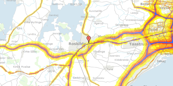 Trafikstøjkort på Ternevej 21, 4000 Roskilde