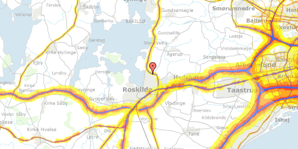 Trafikstøjkort på Terrasserne 145, 4000 Roskilde