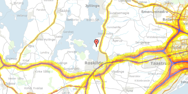 Trafikstøjkort på Tuevænget 5, 4000 Roskilde